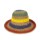 kapelusz-sunkissed-2 ciemny beżowy, multikolor